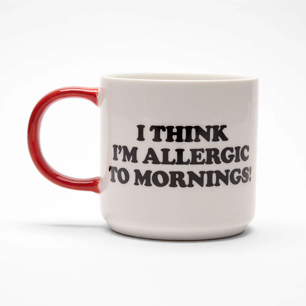 Peanuts Mug Allergic To Mornings