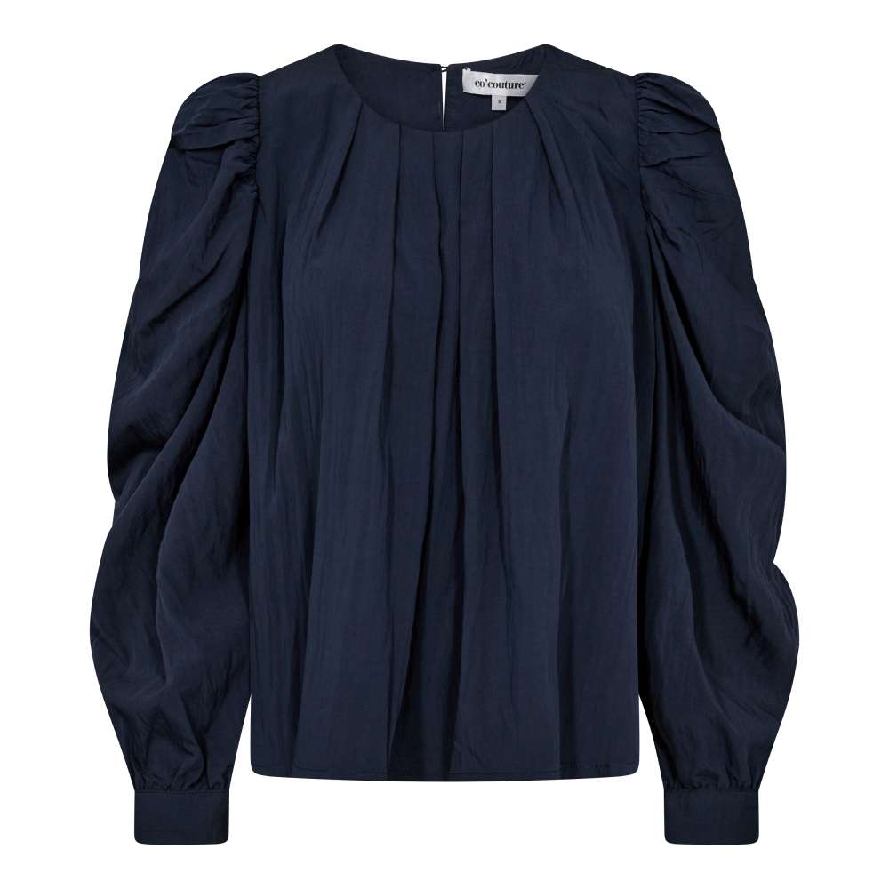 VivaCC Pleat Blouse Navy