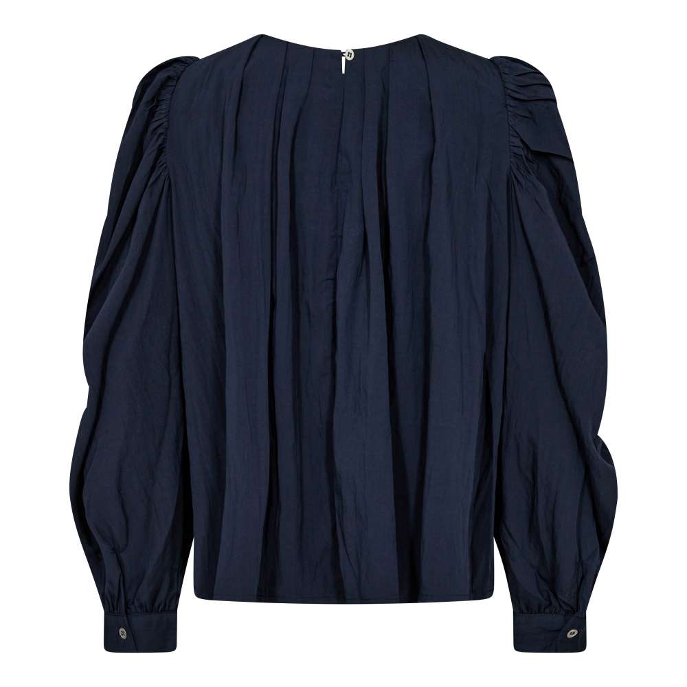 VivaCC Pleat Blouse Navy